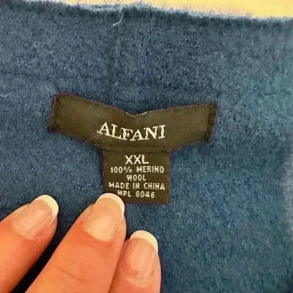 Alfani Teal Blue Career Jacket w/Front Zipper with Flair bottom  (Teal) Size XXL - Picture 6 of 9